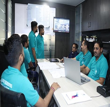 Perfect HVAC engineers on site delivering cooling solutions