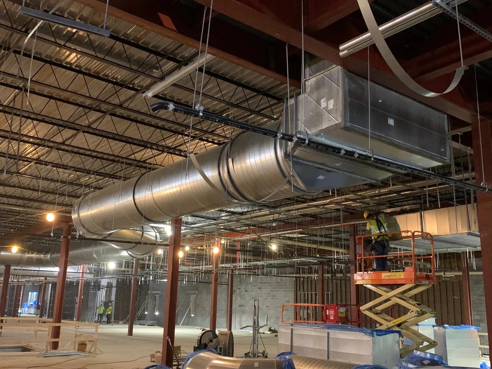 Large-scale GI ducting installation